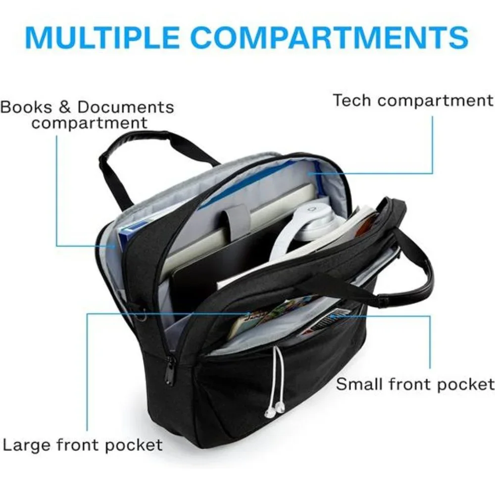 15.6 Inch Laptop Bag Business Briefcase Lockable Computer Bag Work Bag Men Women